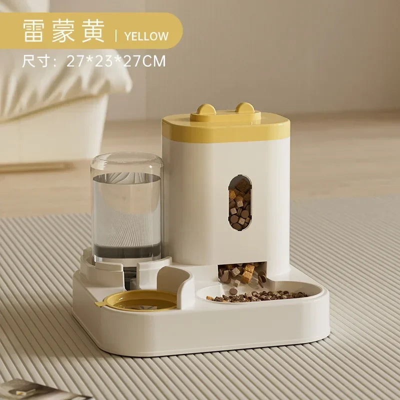 Automatic Pet Feeder With Water Fountain For Cats And Dogs Large Capacity
