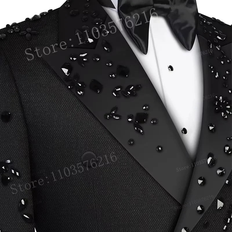 Olibexley Slim Fit 2 Piece Double Breasted Tuxedo For Weddings