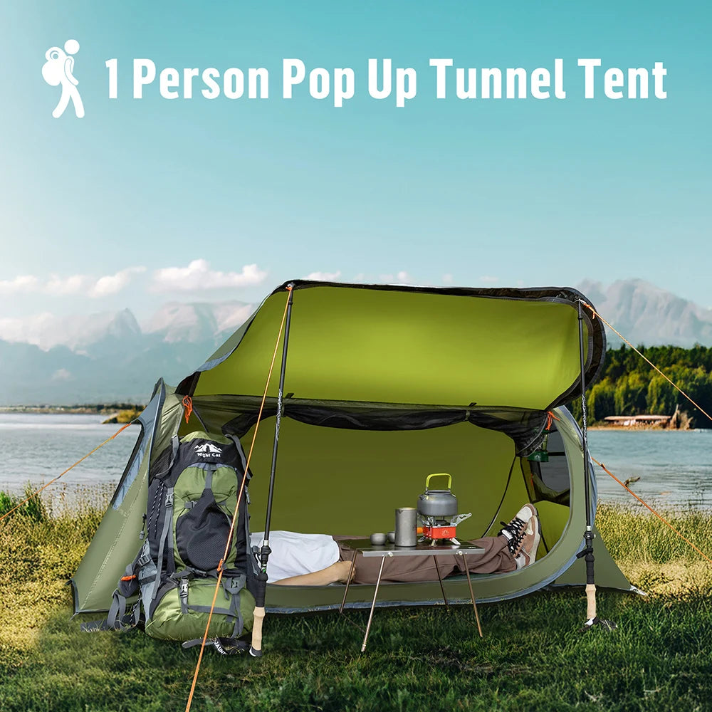 Night Cat Pop Up Camping Tent Waterproof Instant Setup