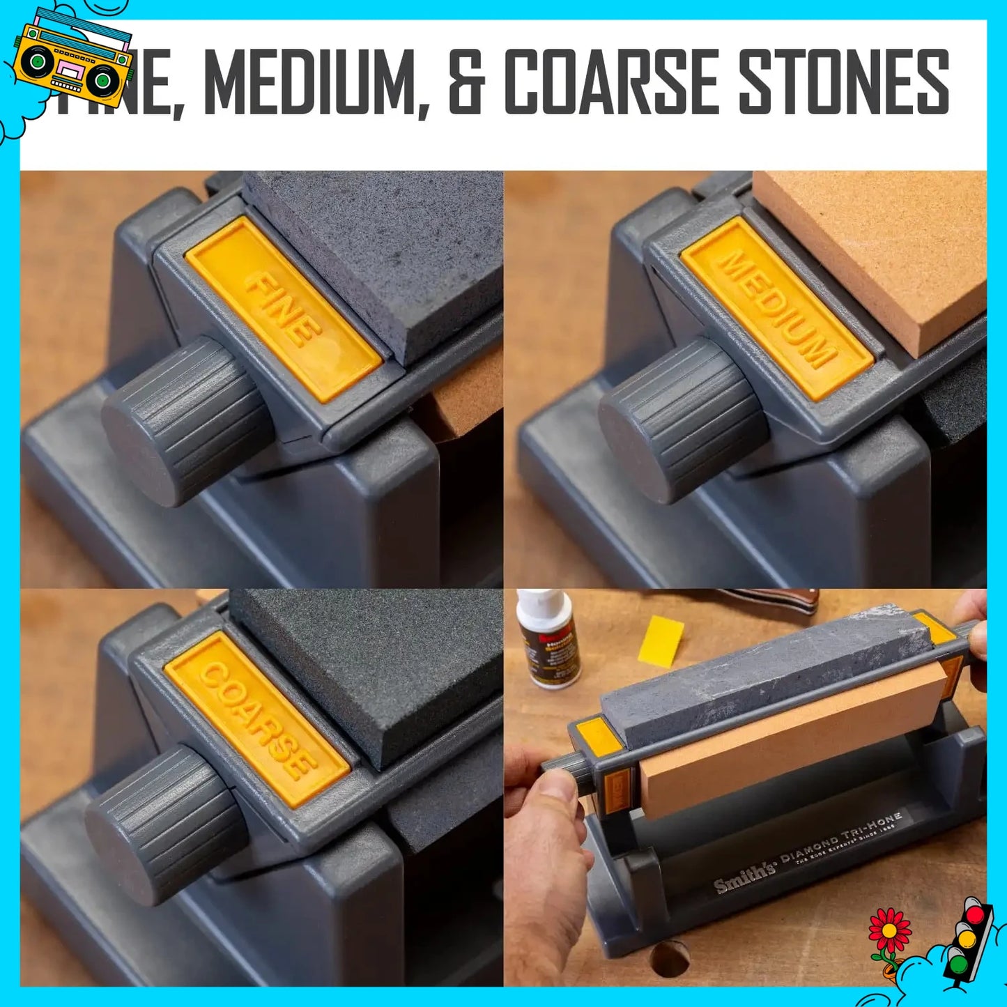 Sharpening Stone Kit For Chefs And Woodworkers Outdoorsmen