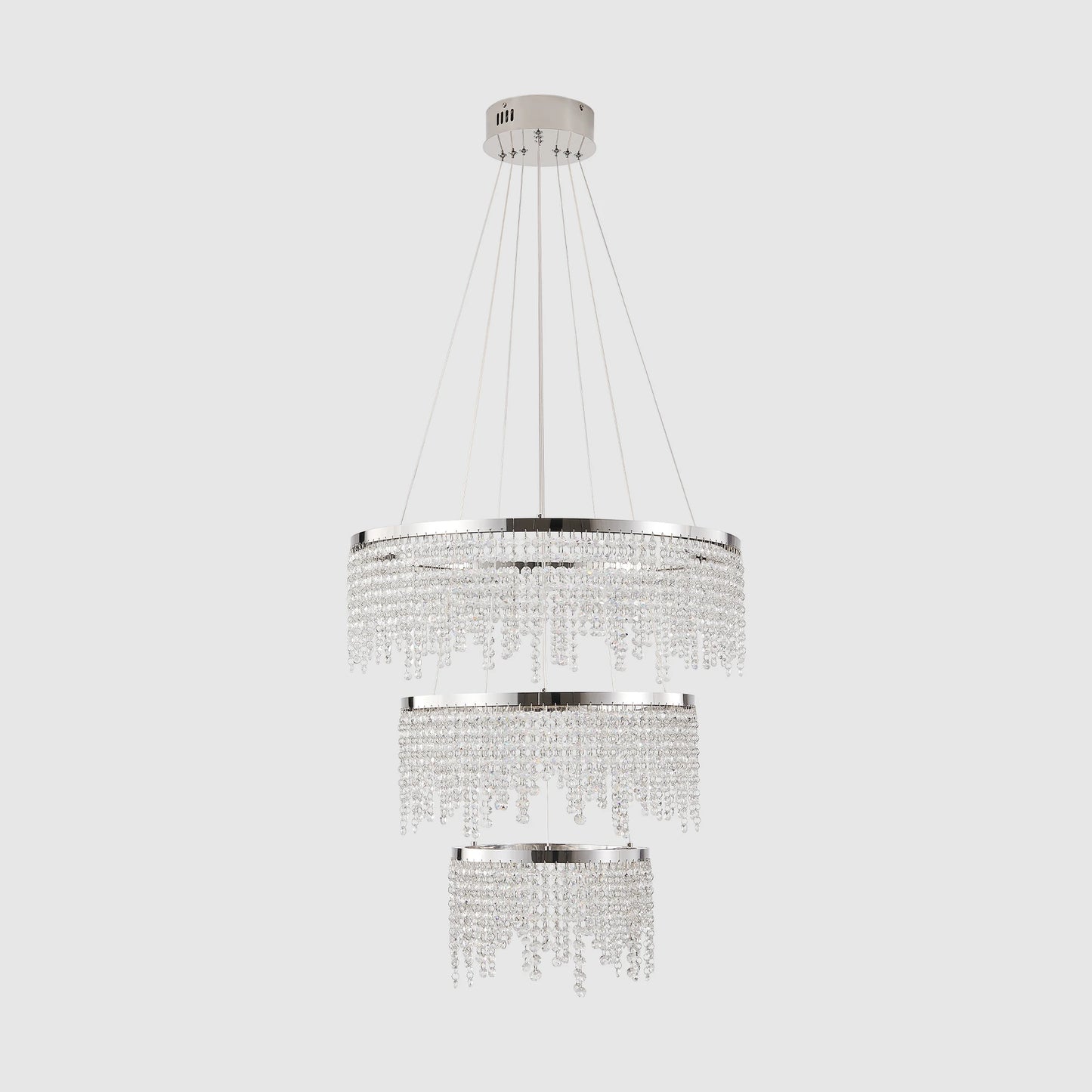 Crystal Chandelier LED Pendant Light With Adjustable Color Temperature