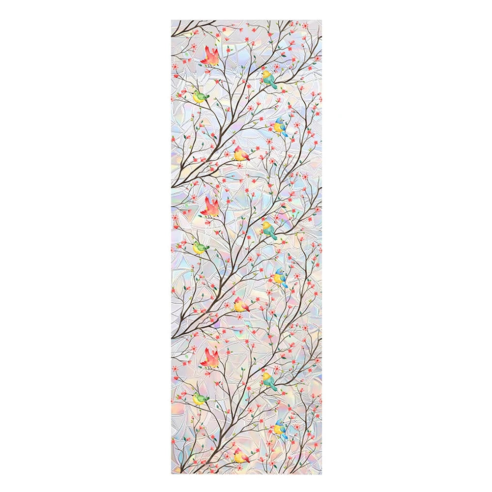 Vine Leaf Window Film Static Cling Decor For Glass Privacy