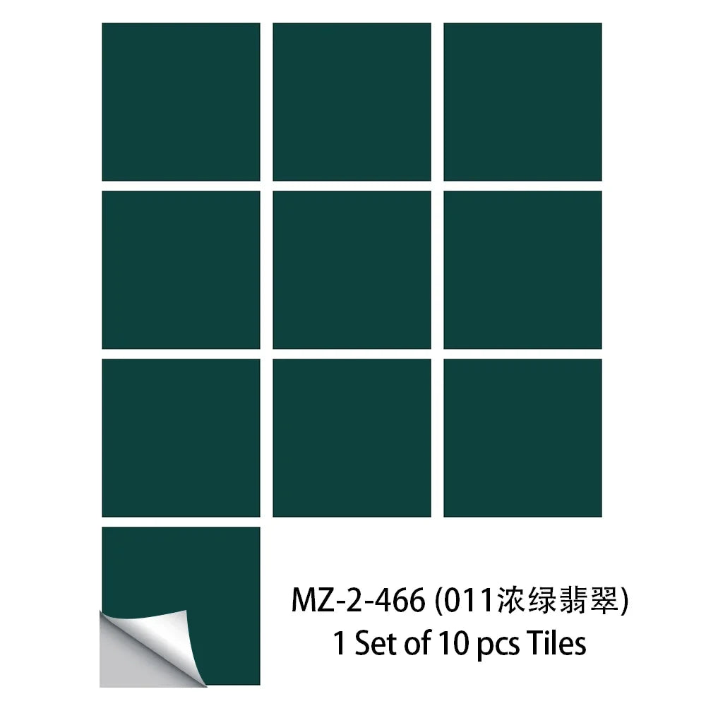 Diamond Tile Sticker Set 10 Pieces Peel And Stick Kitchen Backsplash Waterproof