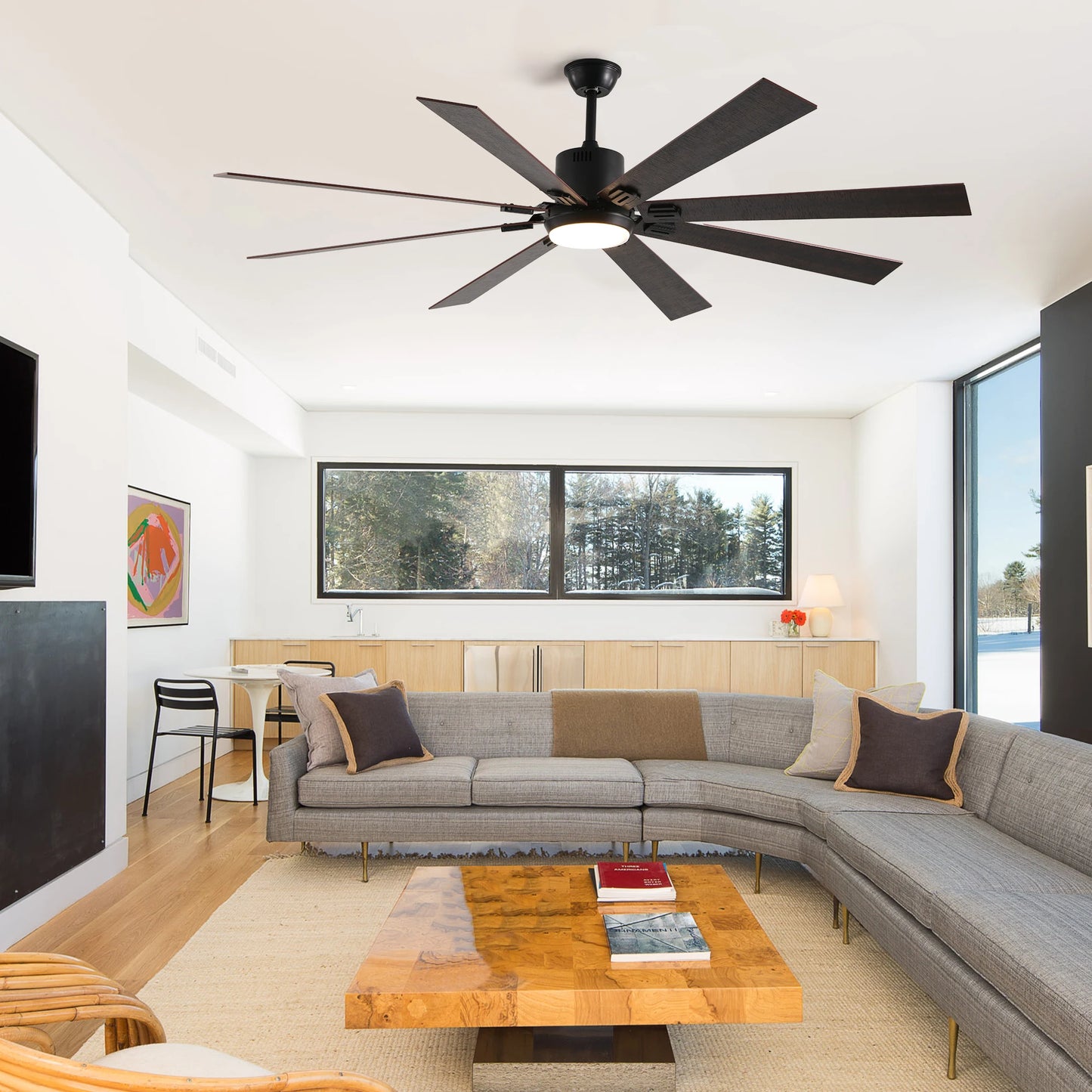 ARLGSITE LED Ceiling Fan With Remote Control And 8 Blades