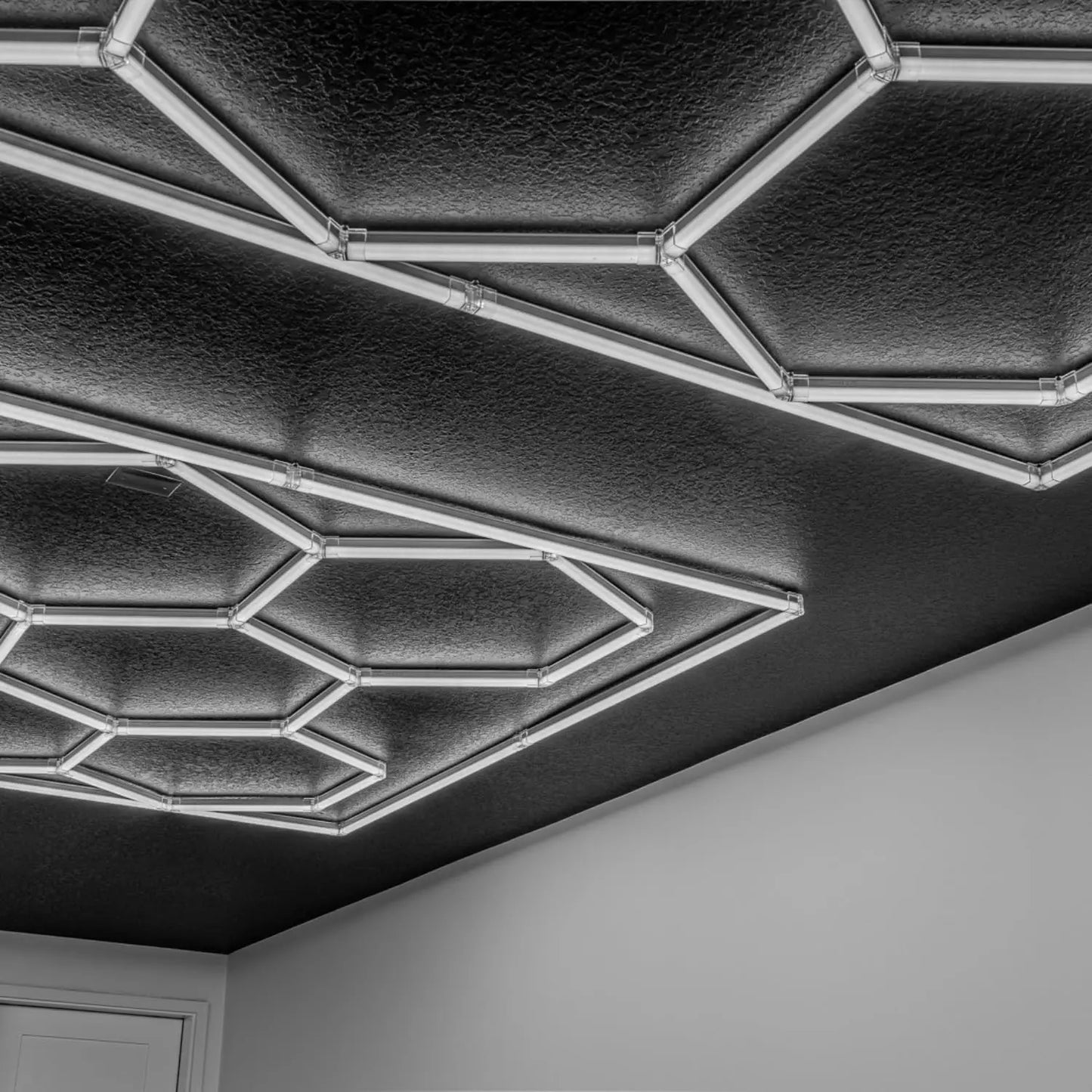 Premium Honeycomb Hexagon LED Ceiling Light For Garage Workshop