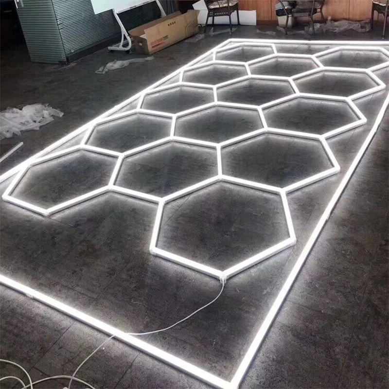 Premium Honeycomb Hexagon LED Ceiling Light For Garage Workshop