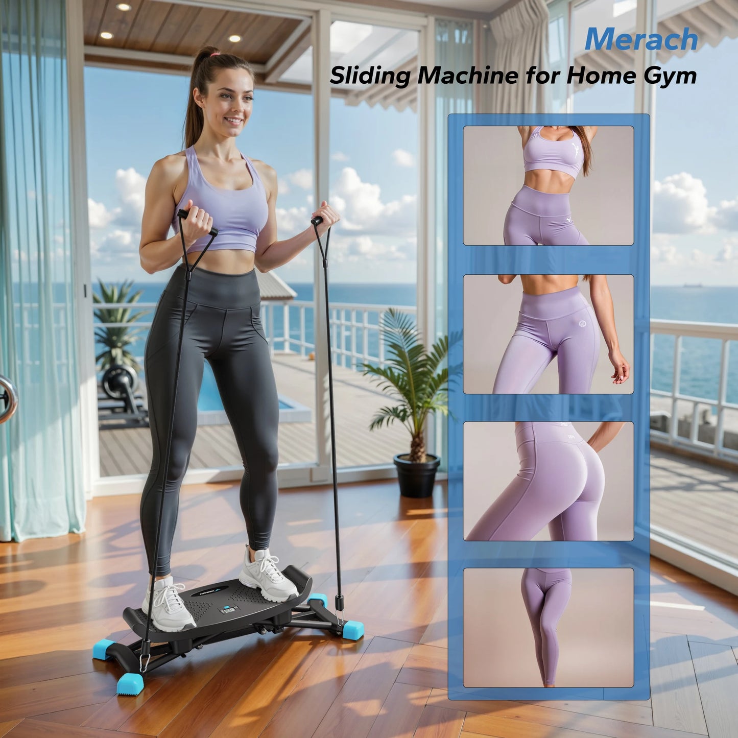 MERACH Ski Machine Simulated Ski Training Cardio Fitness Equipment