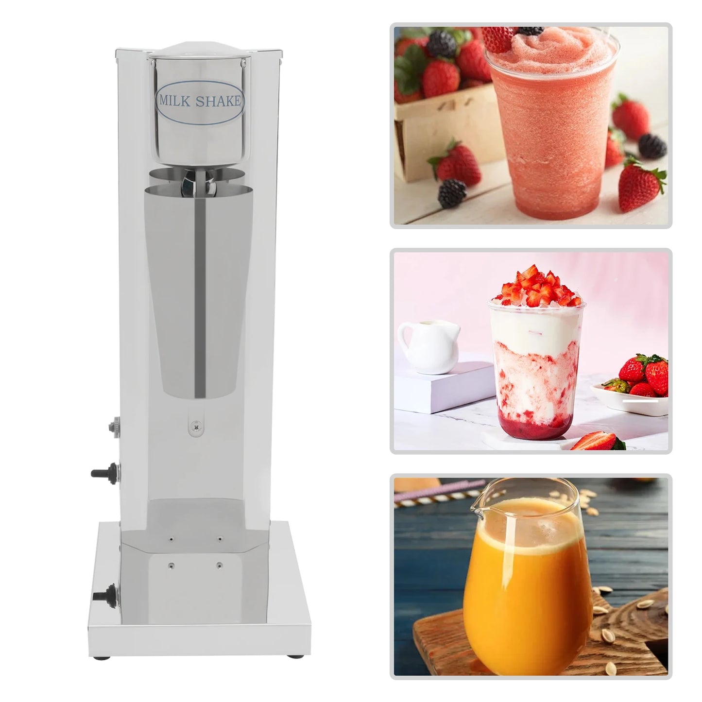Bymaocar 180W Commercial Milk Shake Mixer Stainless Steel