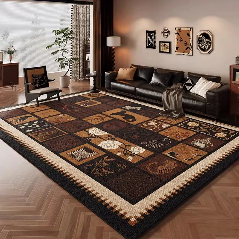 Facaishu Living Room Rug Cat Pattern Soft Cute Fleece Carpet