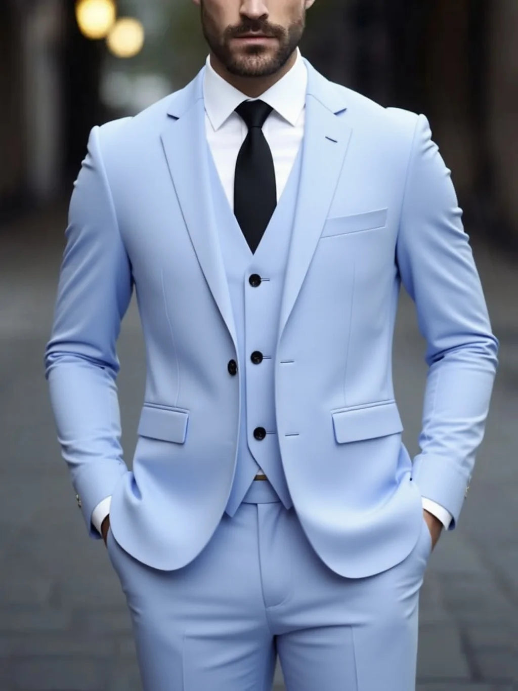 Men's Three Piece Suit Anti Wrinkle No Iron Formal Business Attire