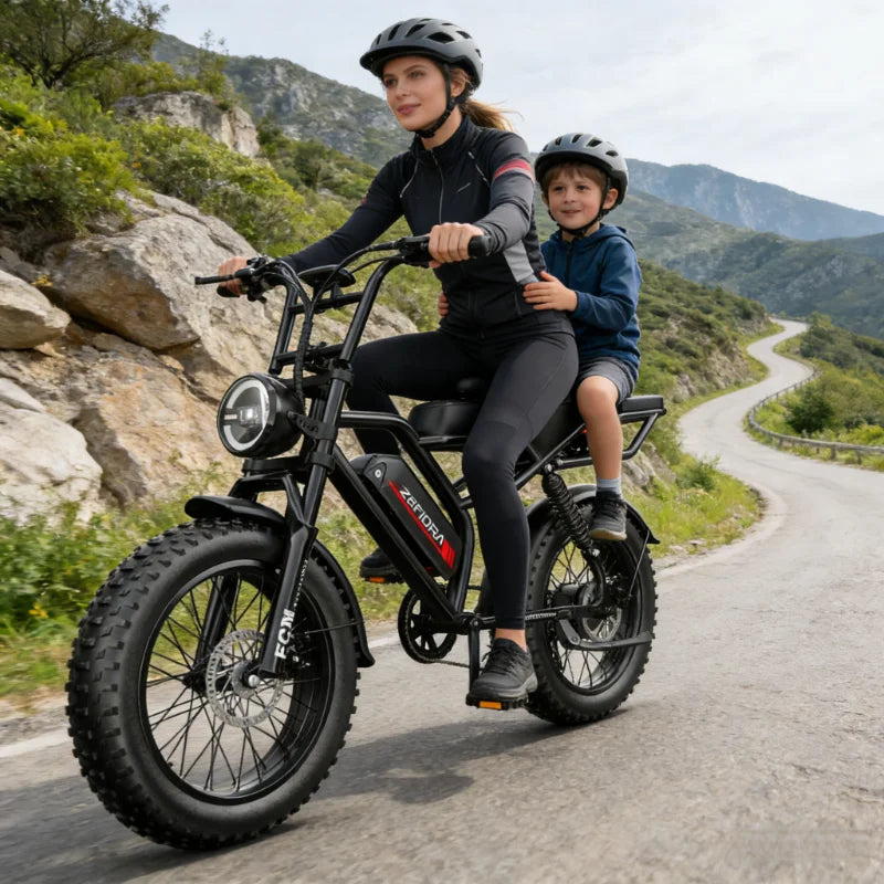 ZEFIORA Electric Bicycle 1000W 2000W 48V Battery Aluminum Alloy Range 30-60