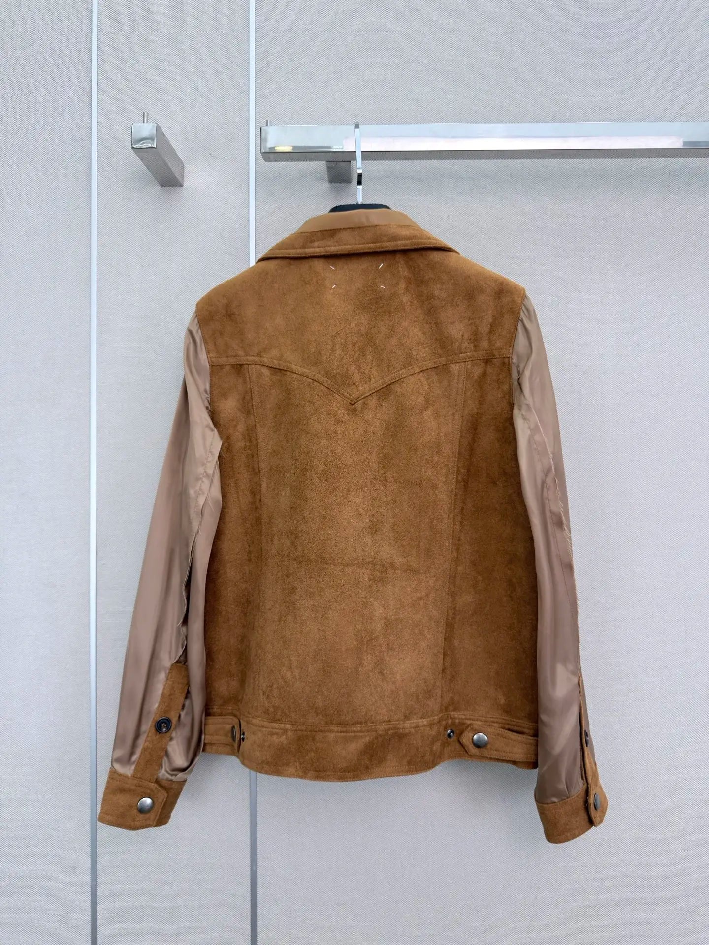 Women Leather Lapel Button Jacket For Autumn Winter Wear