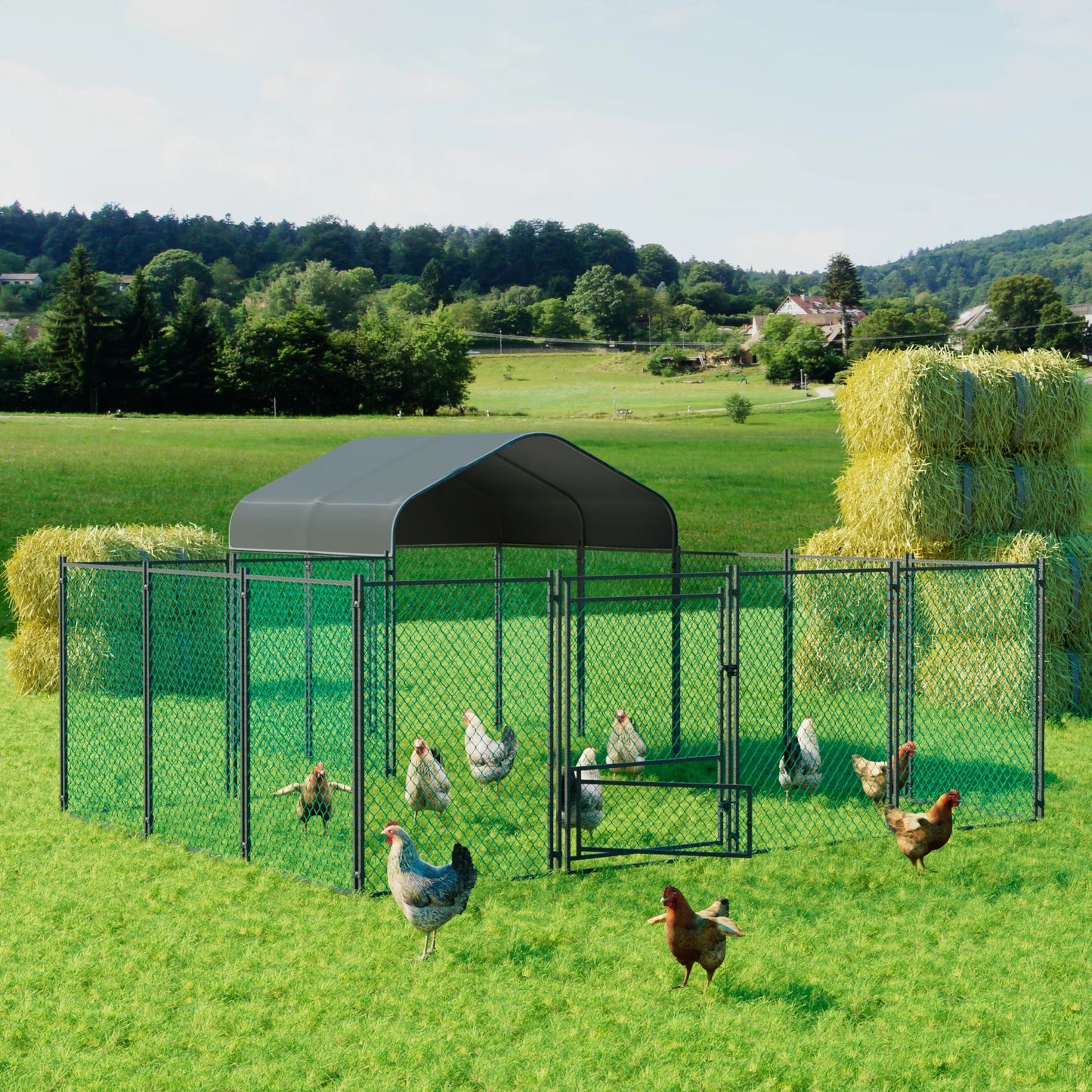BORWART Heavy Duty Walk In Chicken Coop With Waterproof Cover