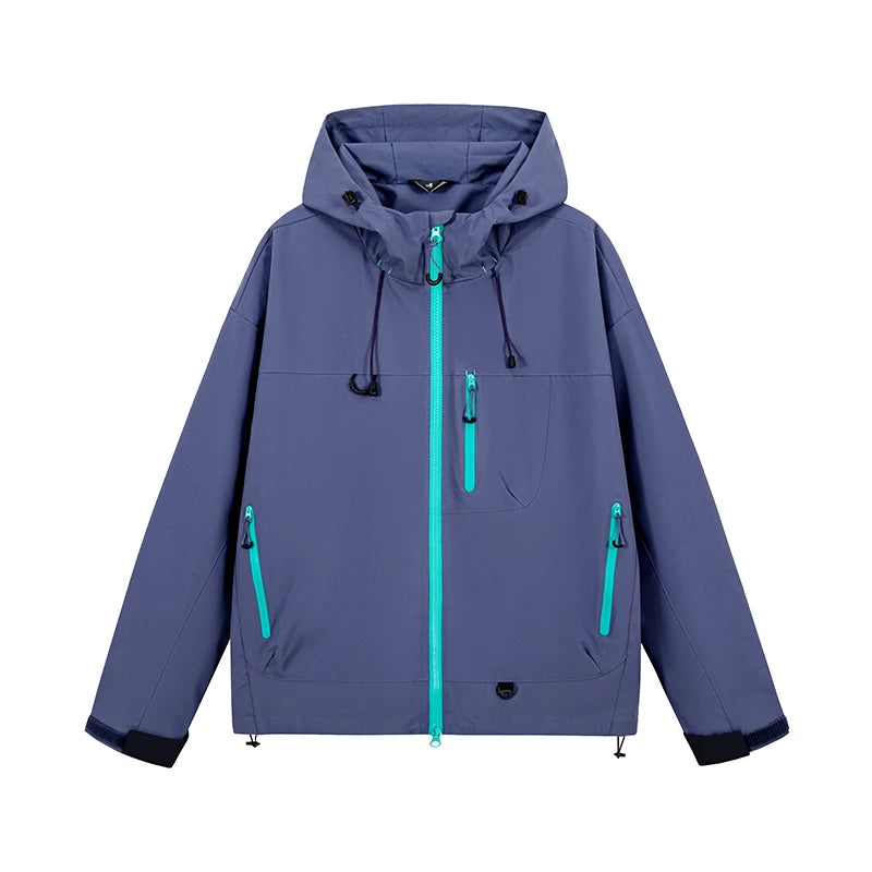 Unisex Waterproof Hiking Jacket Windbreaker Hooded Coat