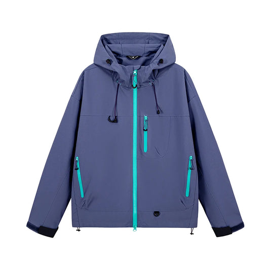 Unisex Waterproof Hiking Jacket Windbreaker Hooded Coat