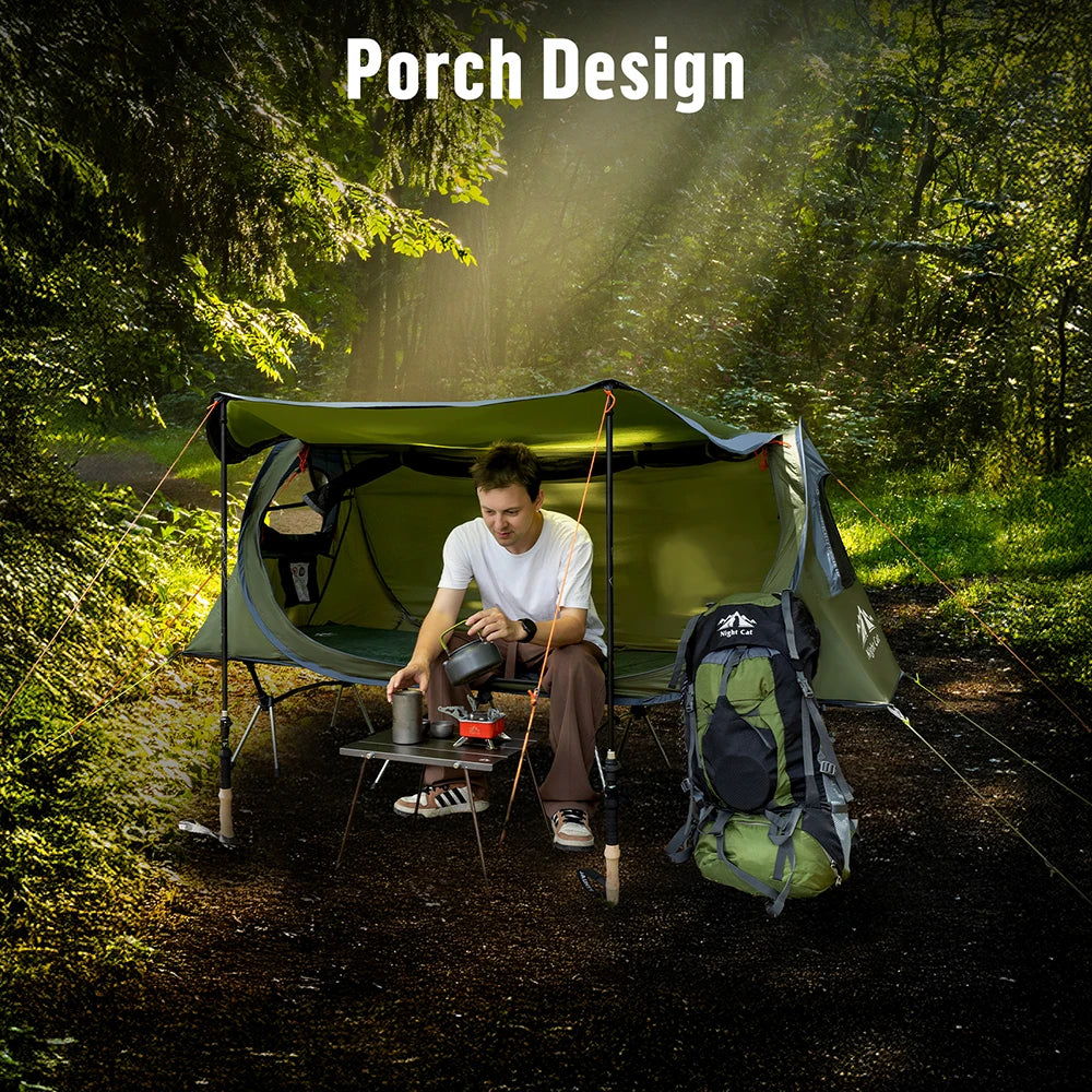 Night Cat Pop Up Camping Tent Waterproof Instant Setup