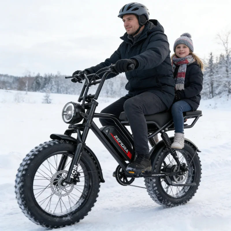 ZEFIORA Electric Bicycle 1000W 2000W 48V Battery Aluminum Alloy Range 30-60