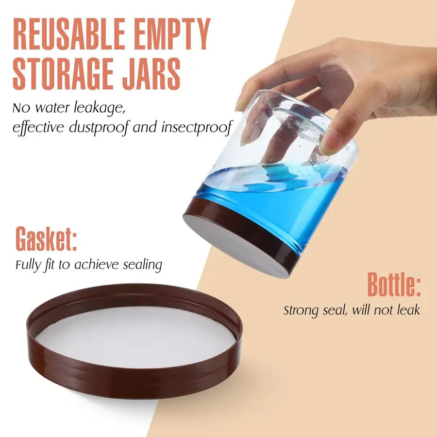 Plastic Jars With Lids 50 Pcs Reusable Storage Containers