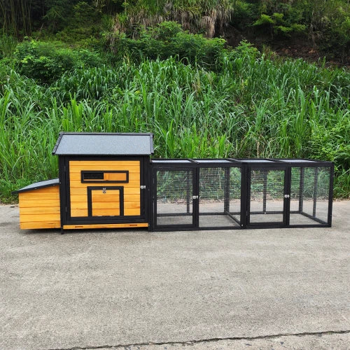 Wooden Outdoor Hen House With Nesting Box And Removable Tray