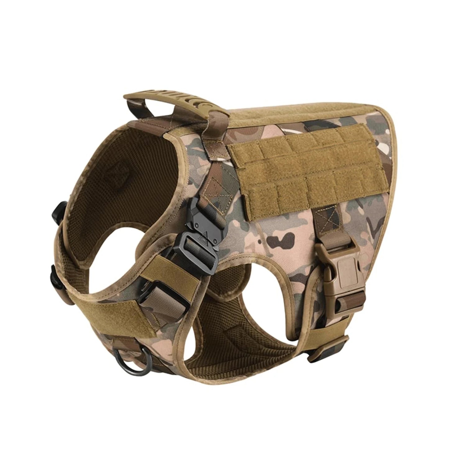 Padded Tactical Dog Harness With Molle Loops And Quick Release