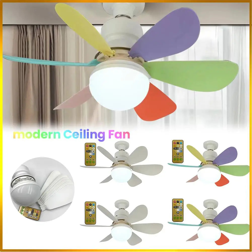 Ceiling Fan With Light And Remote Adjustable Speed For Home Office