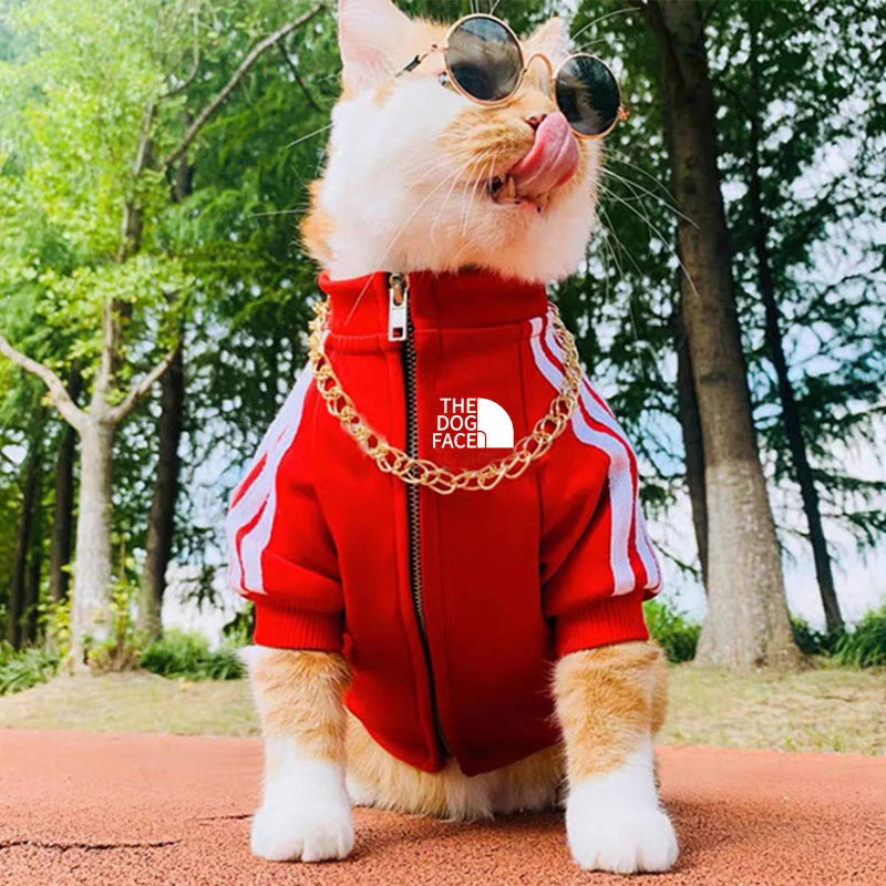 YUNFANCN Winter Fleece Dog Hoodie Sweatshirt For Pets