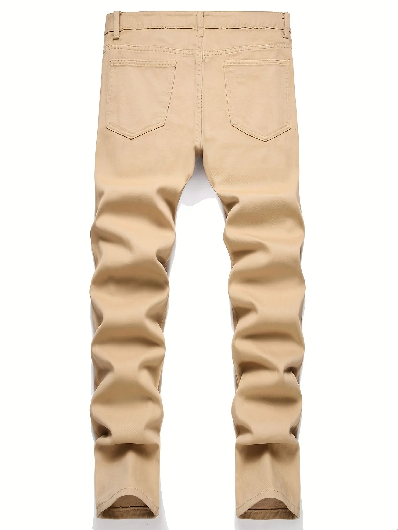 Men's Cross Print Straight Leg Jeans For Casual Everyday Wear