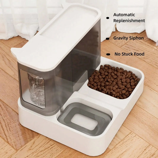 Automatic Cat Feeder And Water Dispenser Set 2 In 1