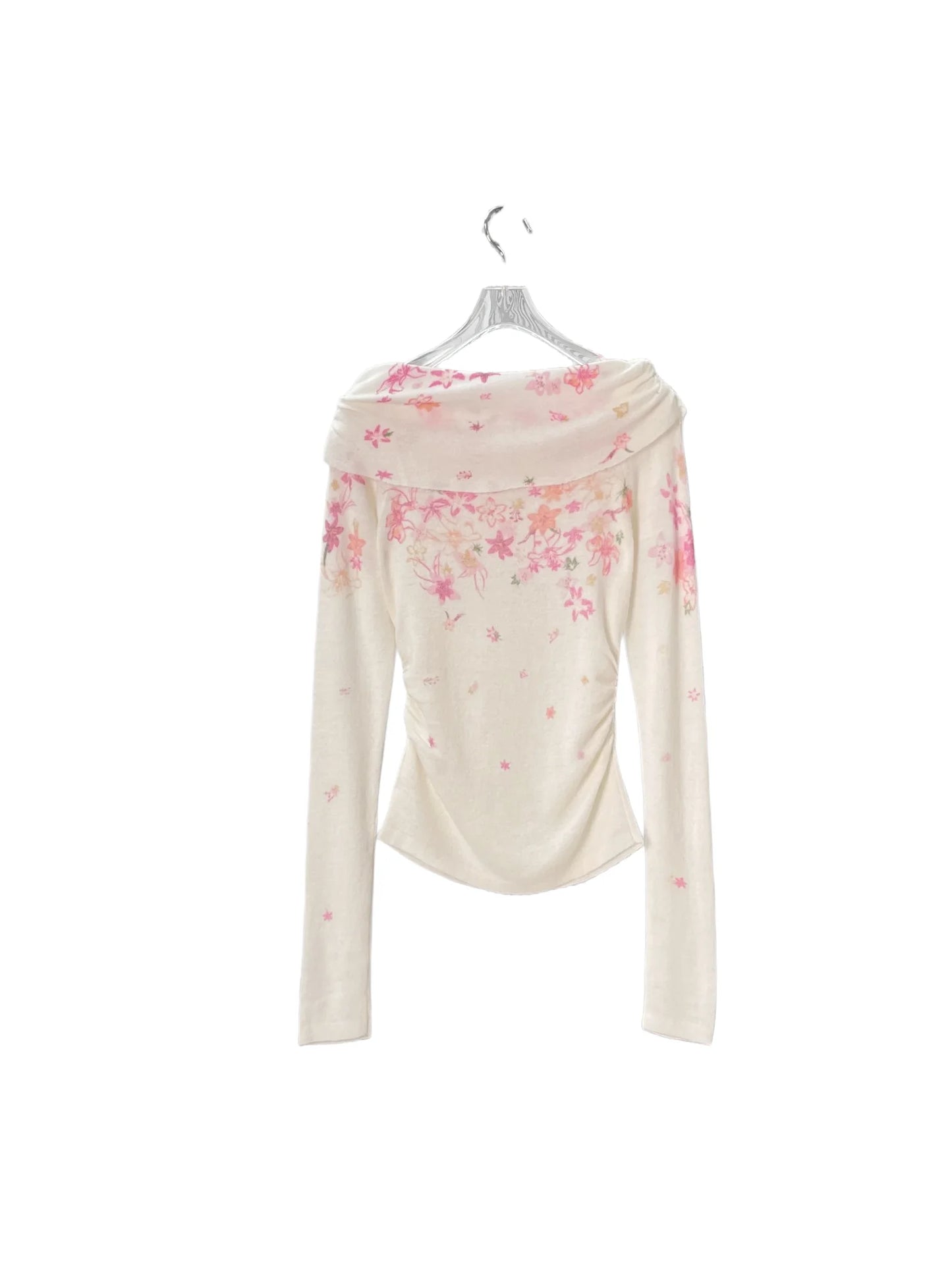 Women's Knitted Long Sleeve Printed Top For Casual Wear