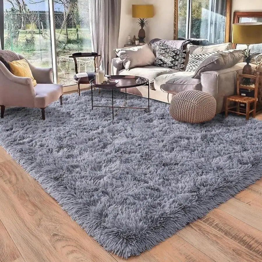Indoor Soft Shag Plush Acrylic Rug For Bedroom Living Room