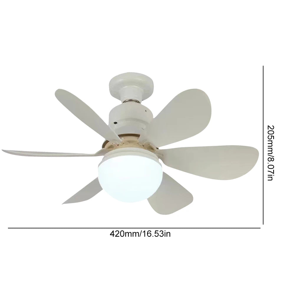 Ceiling Fan With Light And Remote Adjustable Speed For Home Office