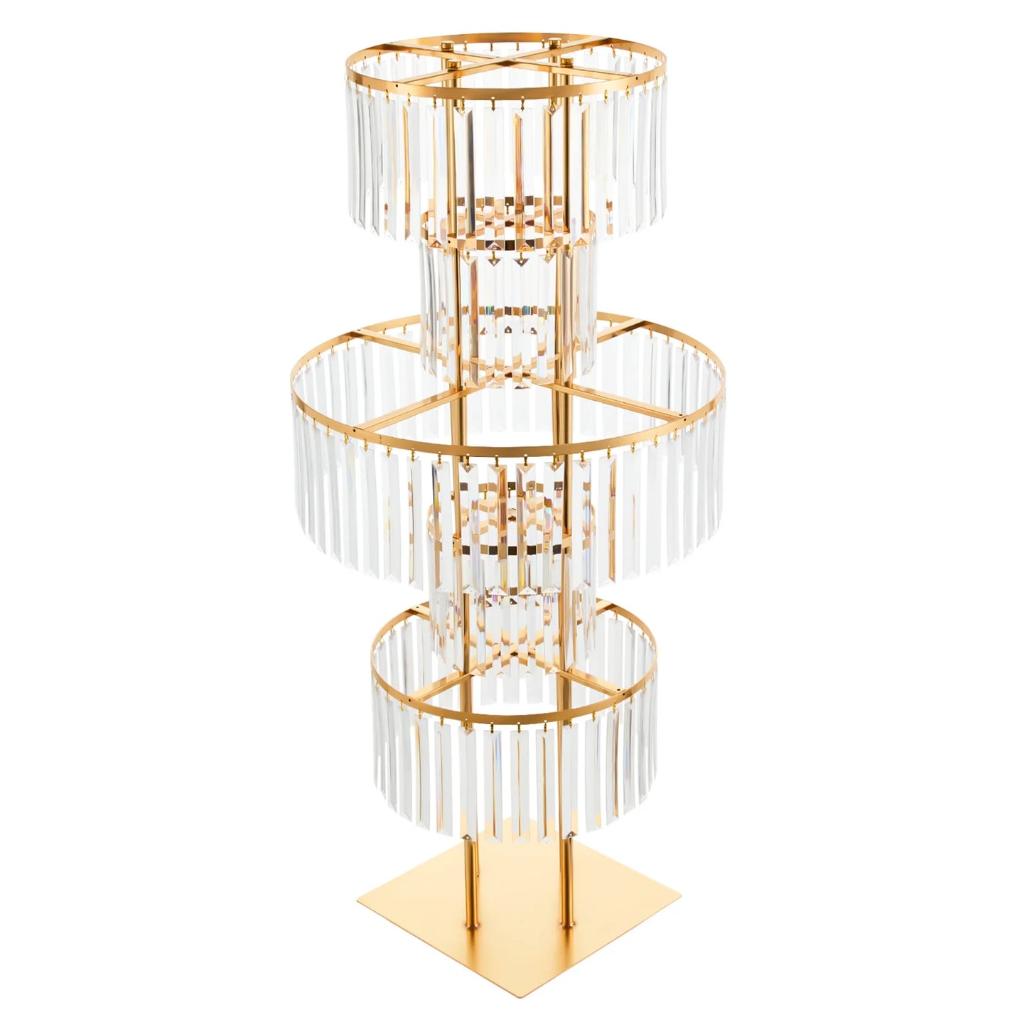 Bymaocar Five Tier Acrylic Flower Stand Wedding Centerpiece