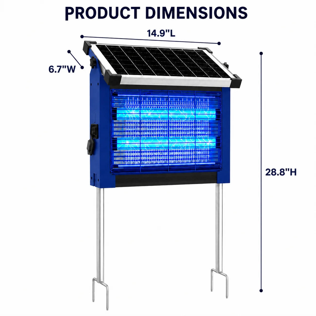 Solar Outdoor Bug Zapper Cordless Rechargeable Mosquito Guard