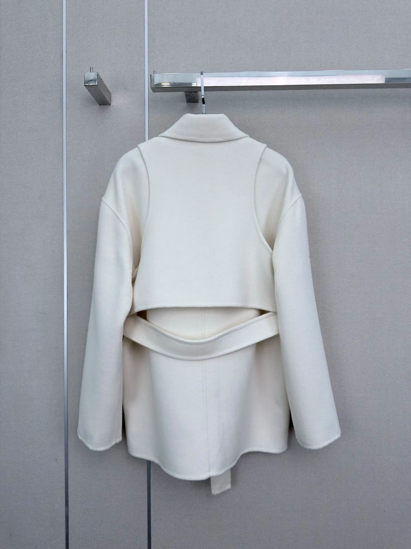 Women's Wool Long Sleeve V-Neck Single Breasted Vest Jacket