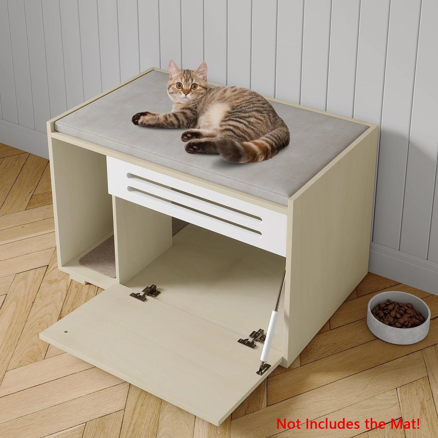 HiMISSCN Cat House End Table Litter Box Enclosure Furniture