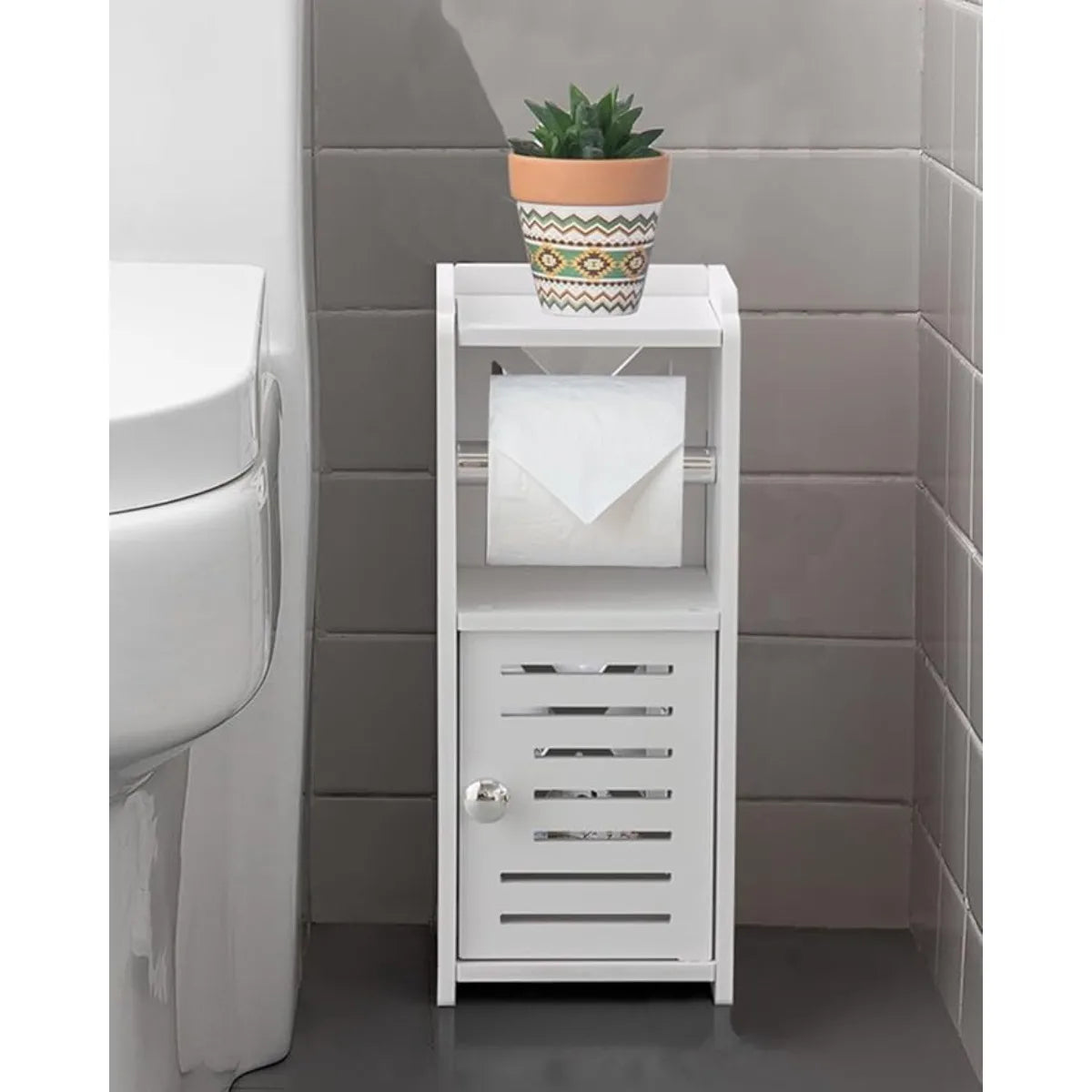 XIUWO Free Standing Toilet Paper Holder Stand