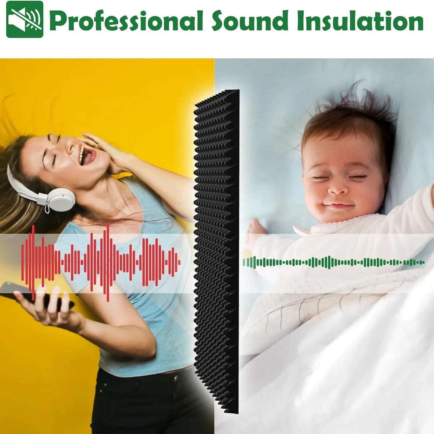 Eggcrate Self Adhesive Acoustic Foam Panels For Home Studio