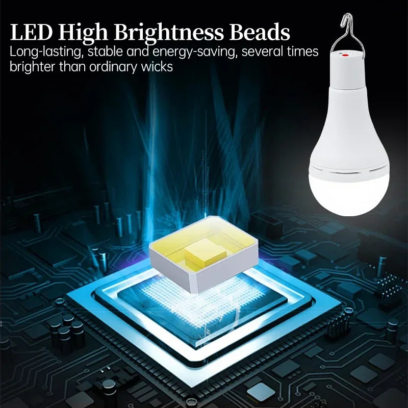 LED Solar USB Charged Waterproof Hanging Emergency Lamp