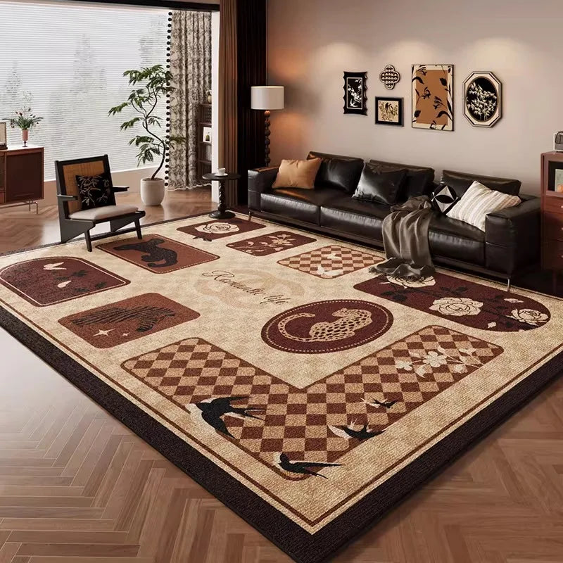Facaishu Living Room Rug Cat Pattern Soft Cute Fleece Carpet