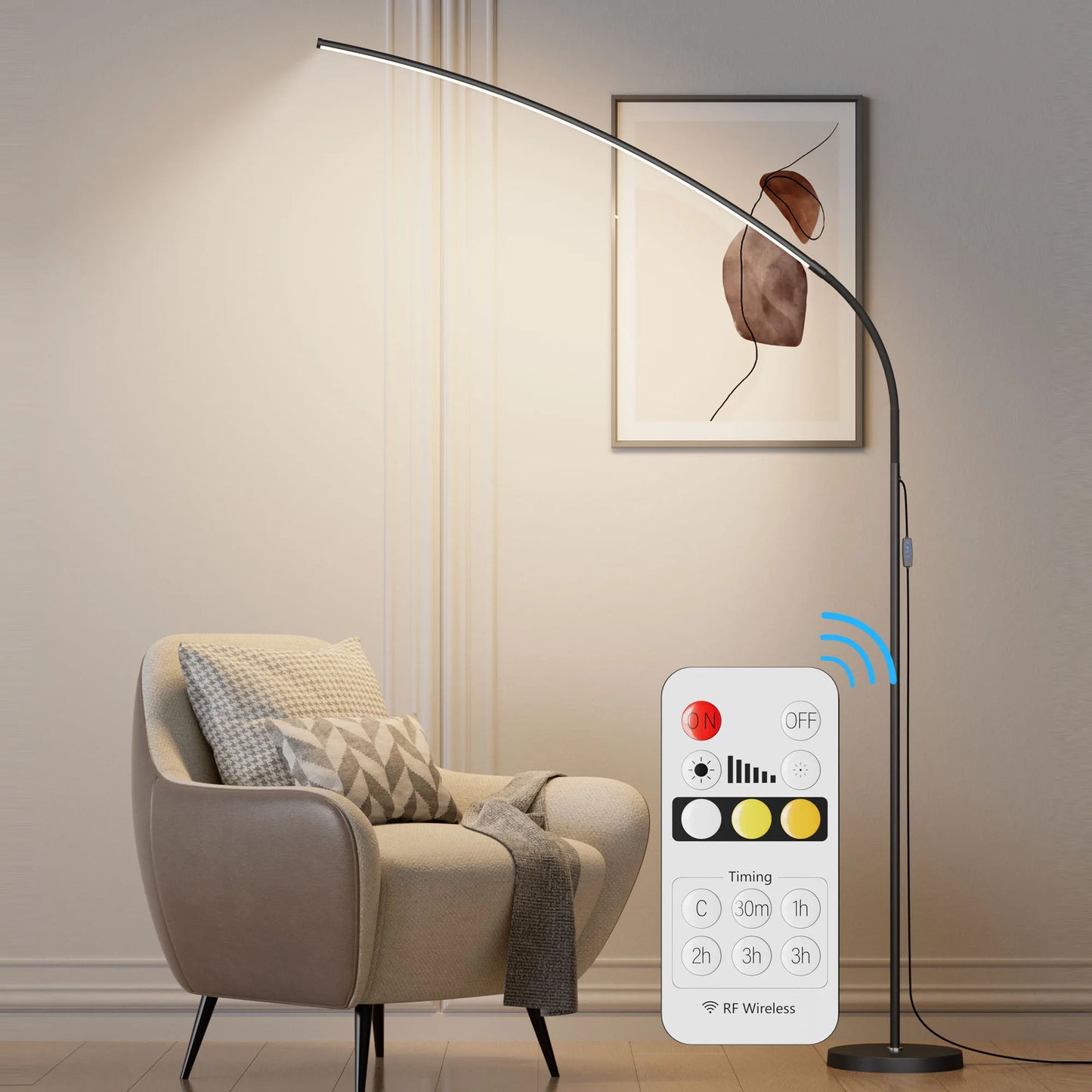 Dimmable Floor Lamp With Three Temperature Settings