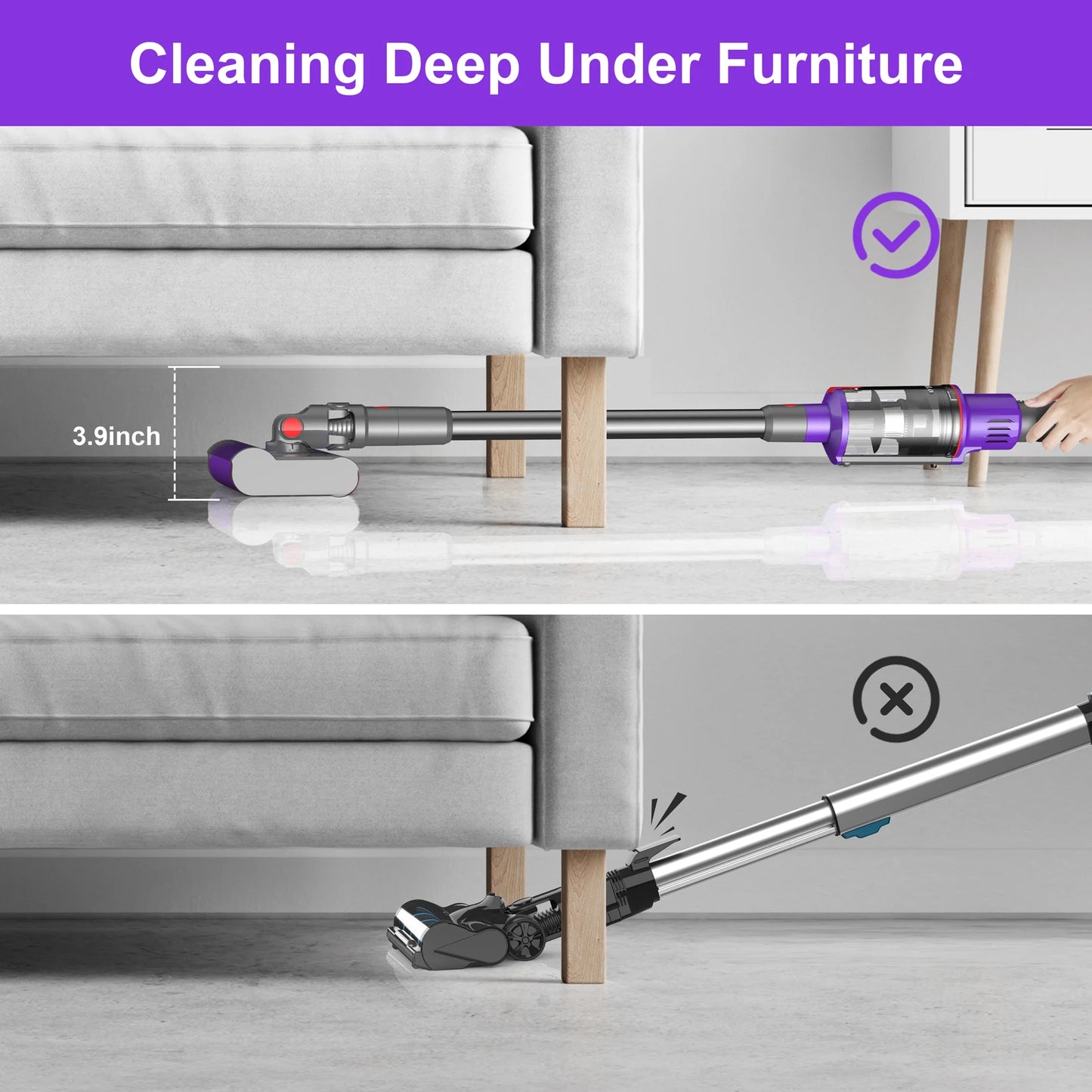 INSE UMLO V102 Cordless Vacuum Cleaner For Home Pet Hair