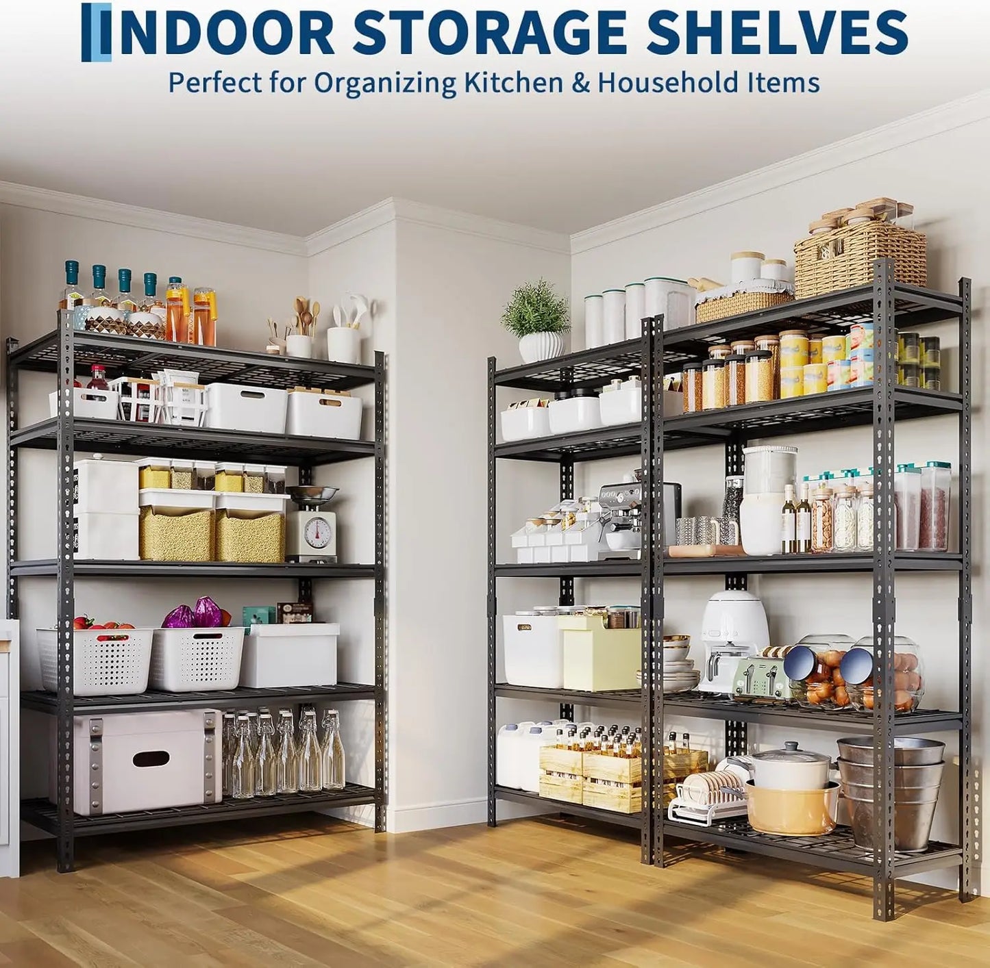 TWISTER.CK Heavy Duty Metal Storage Shelving Unit Five-Tier 2000lb