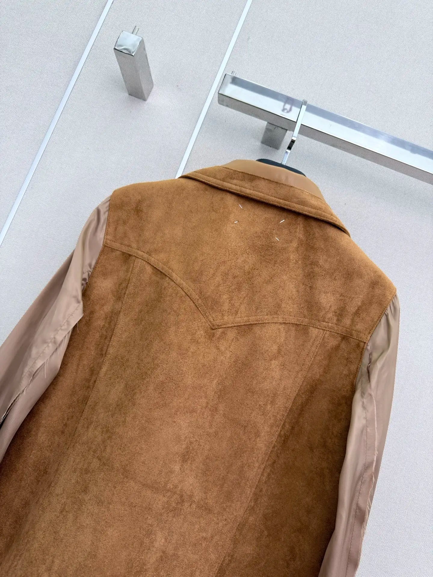 Women Leather Lapel Button Jacket For Autumn Winter Wear
