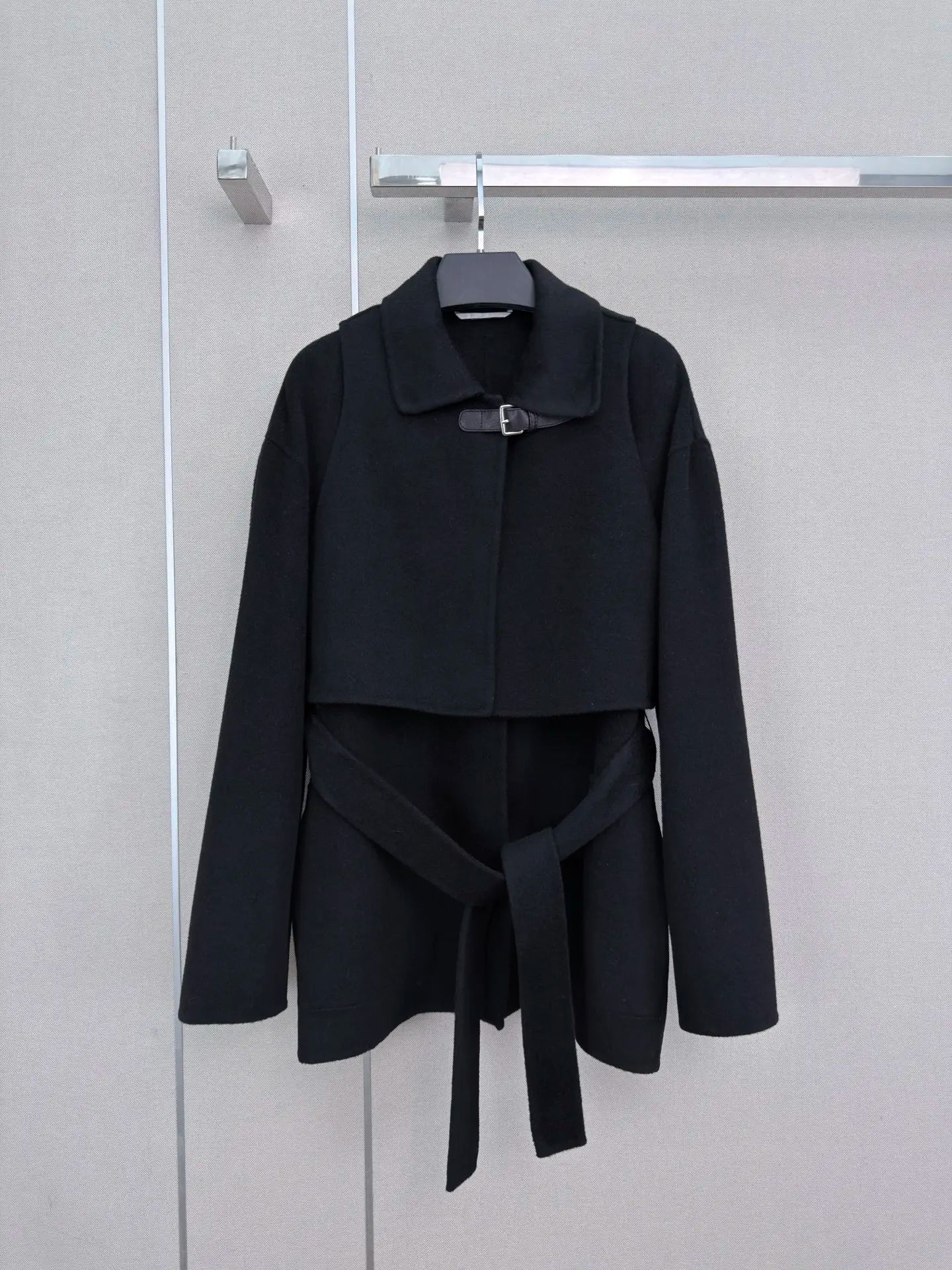 Women's Wool Long Sleeve V-Neck Single Breasted Vest Jacket