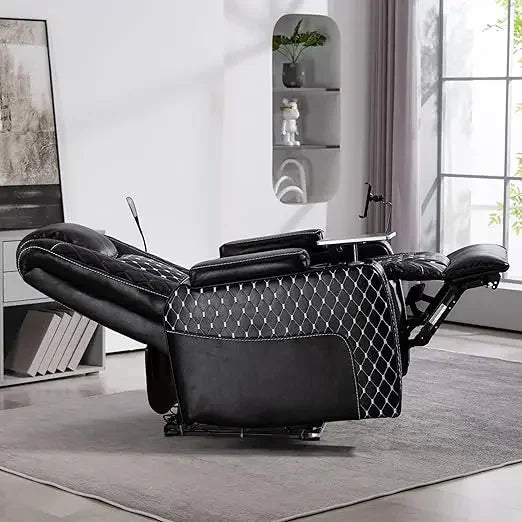 Zero Gravity Leather Recliner Chair With USB Ports And Tray