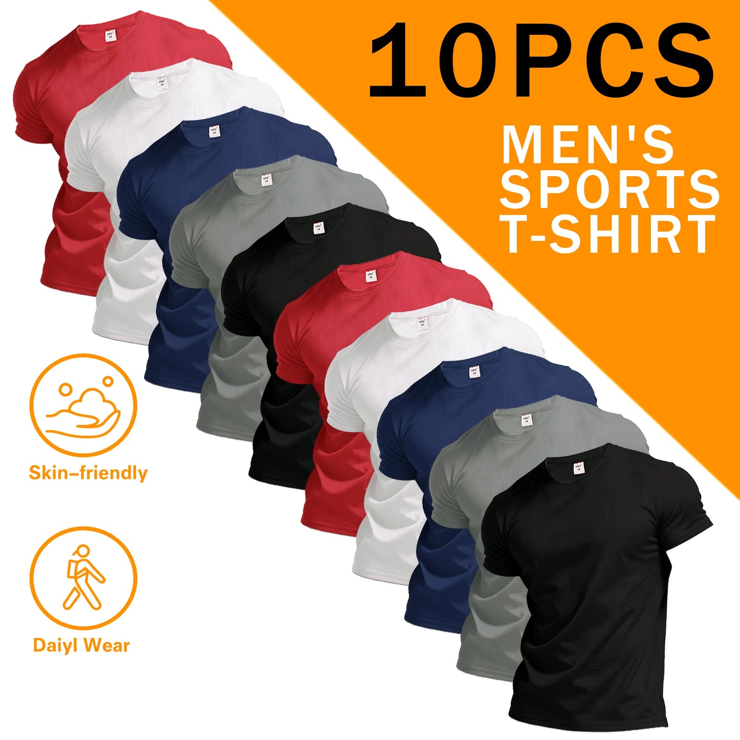 Men's Sports Round Neck Short Sleeve Shirt For Golf And Outdoor Activities