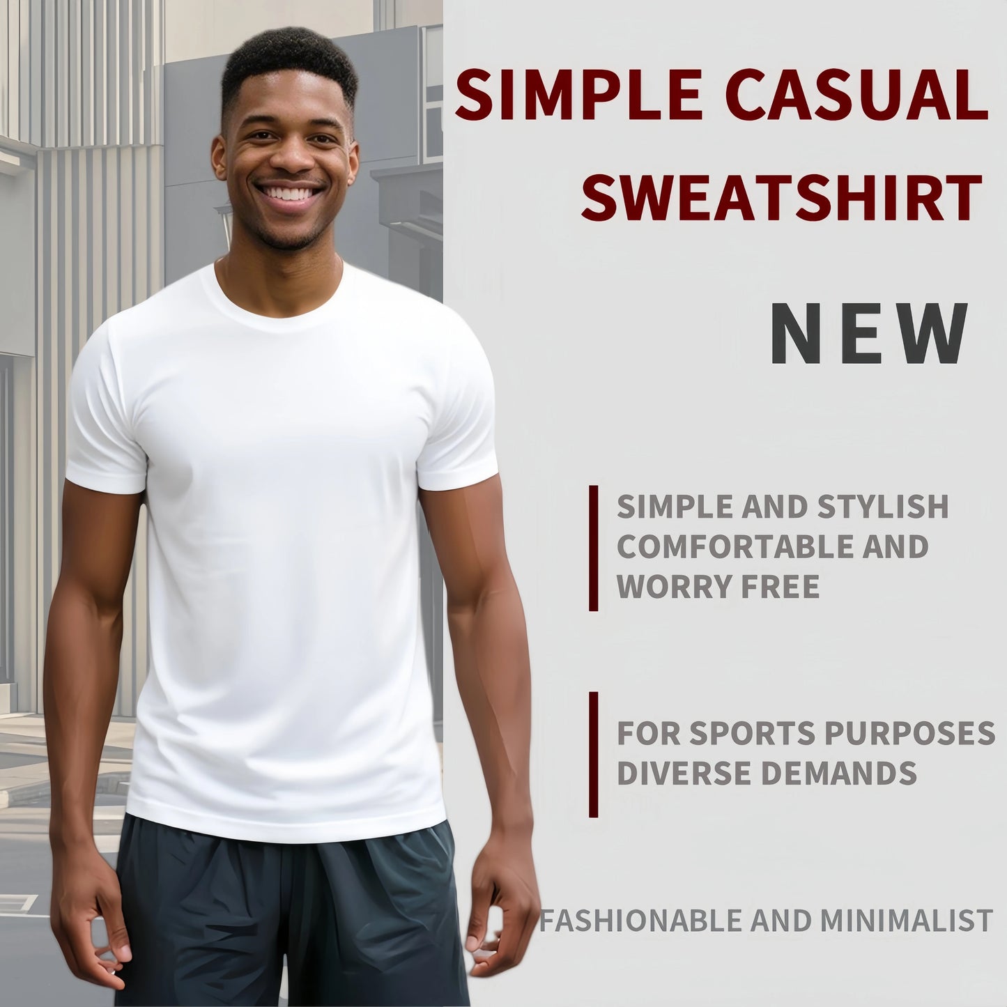Men's Sports Round Neck Short Sleeve Shirt For Golf And Outdoor Activities