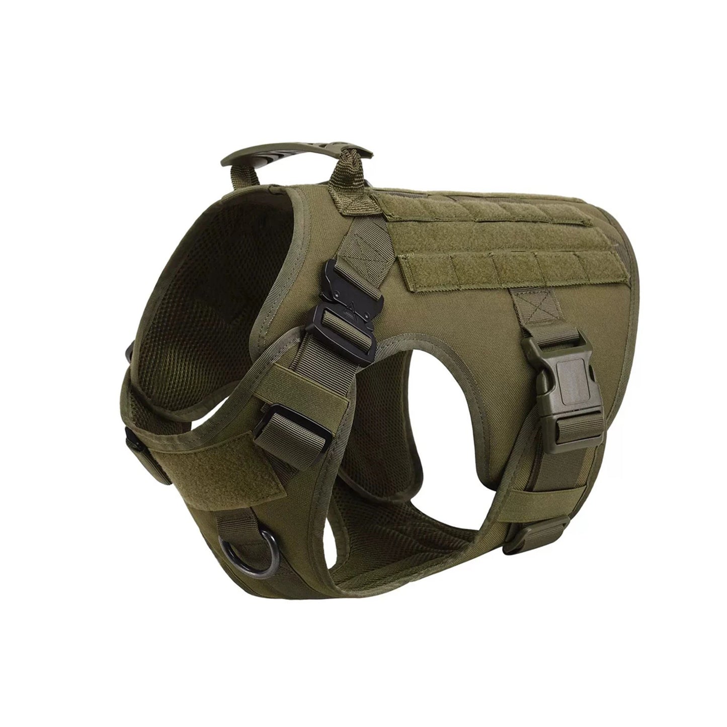 Padded Tactical Dog Harness With Molle Loops And Quick Release