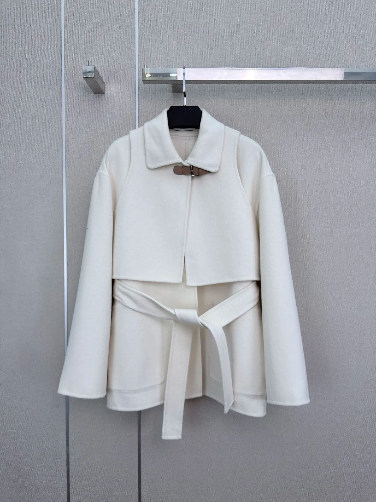 Women's Wool Long Sleeve V-Neck Single Breasted Vest Jacket