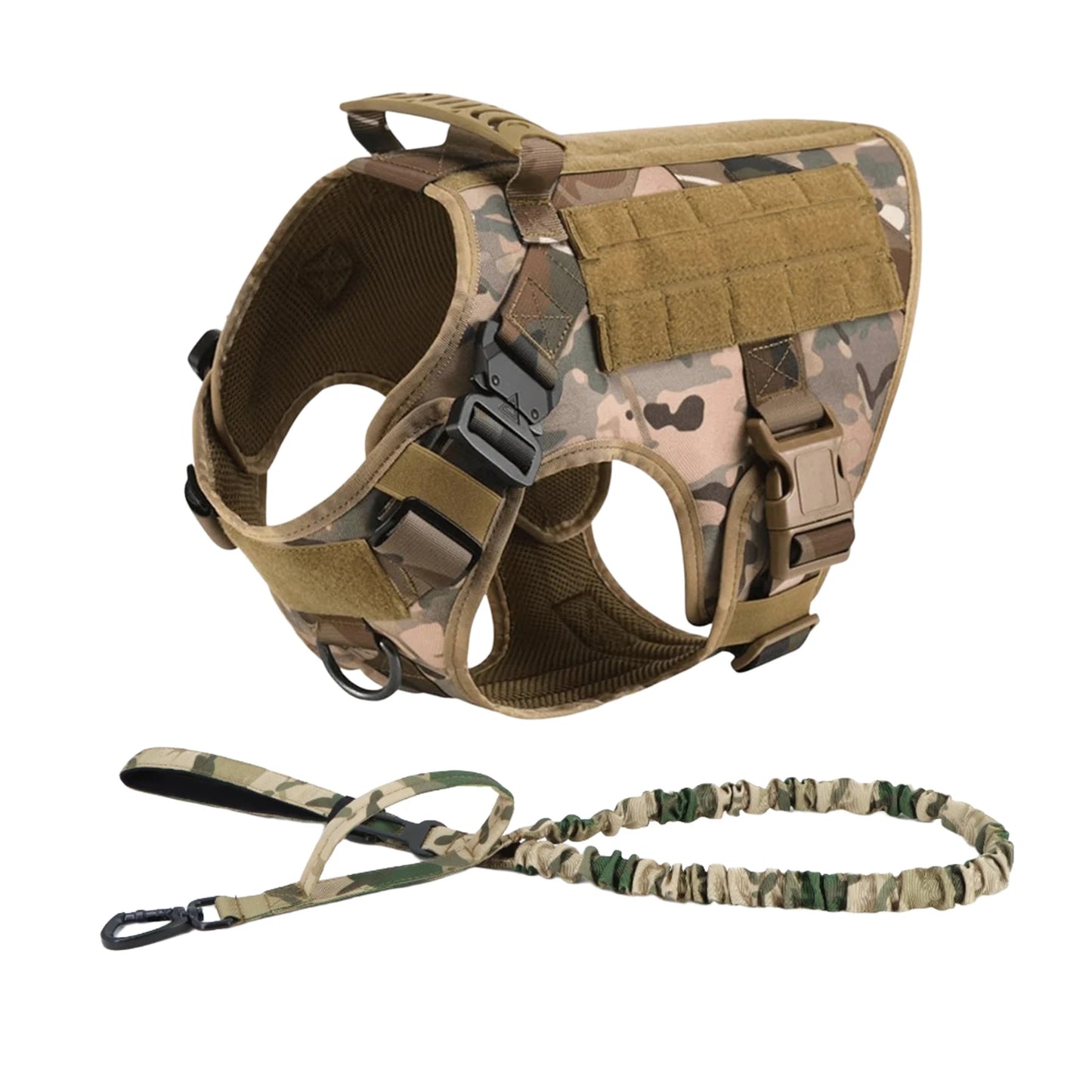 Padded Tactical Dog Harness With Molle Loops And Quick Release